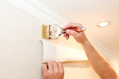 Pose de papier peint à la Vieille-Lyre — revêtements muraux et toiles de verre